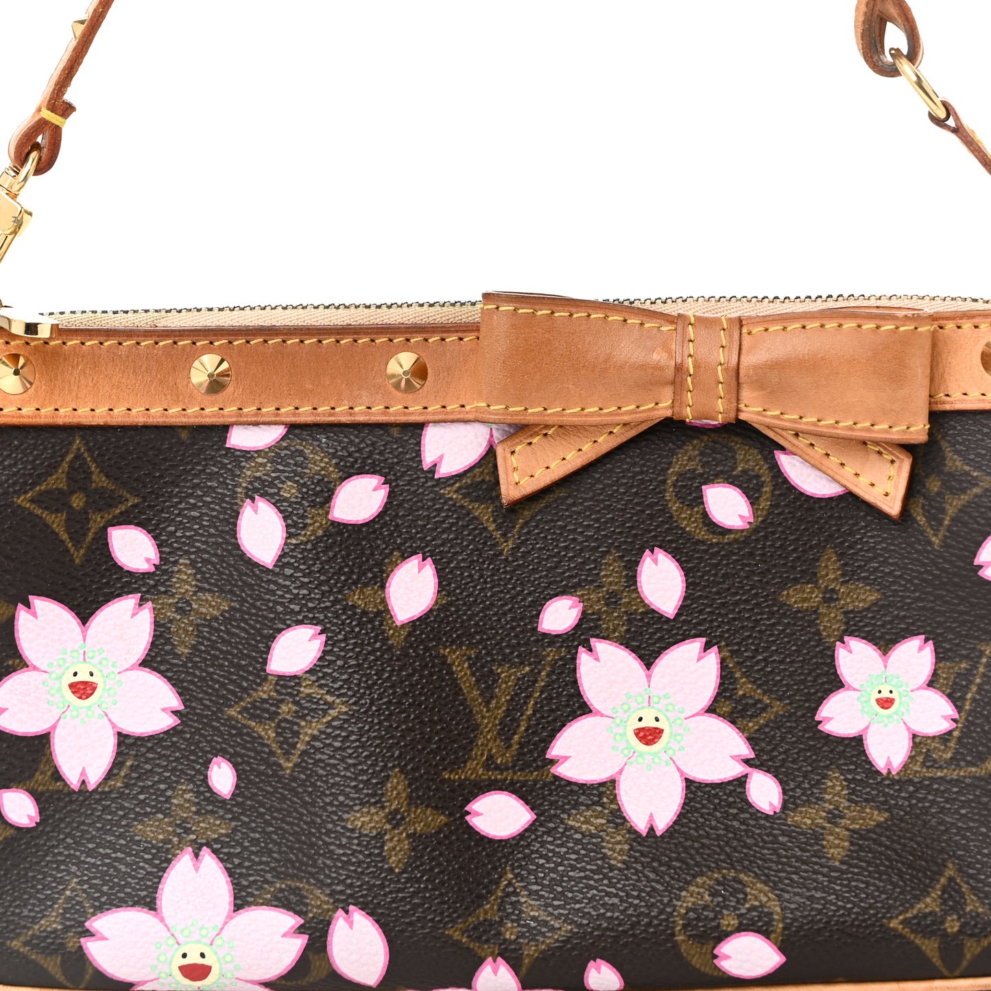 Monogram Cherry Blossom Pochette Accessories Brown