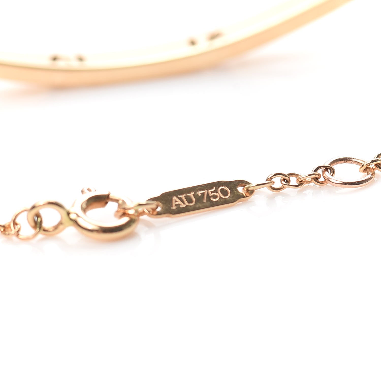 Tiffany 18K Rose Gold Diamond Atlas Bar Pierced Bracelet 6 of 7