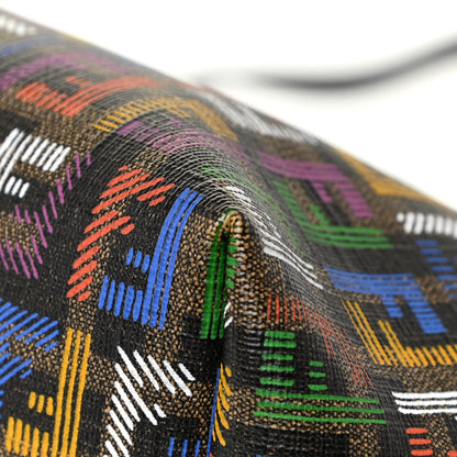 Fendi Zucca Spalmati Patent Zucchino Screen Print Medium Roll Tote Tobacco Multicolor Black 13 of 15