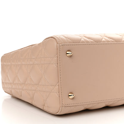 Christian Dior Lambskin Cannage Medium Lady Dior Rose Poudre 9 of 11