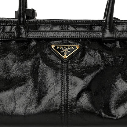 Prada Shiny Nappa Medium Shoulder Bag Black 8 of 10