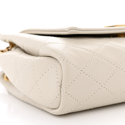 Saint Laurent Lambskin Quilted Monogram Mini Nolita Crema Soft 9 of 10