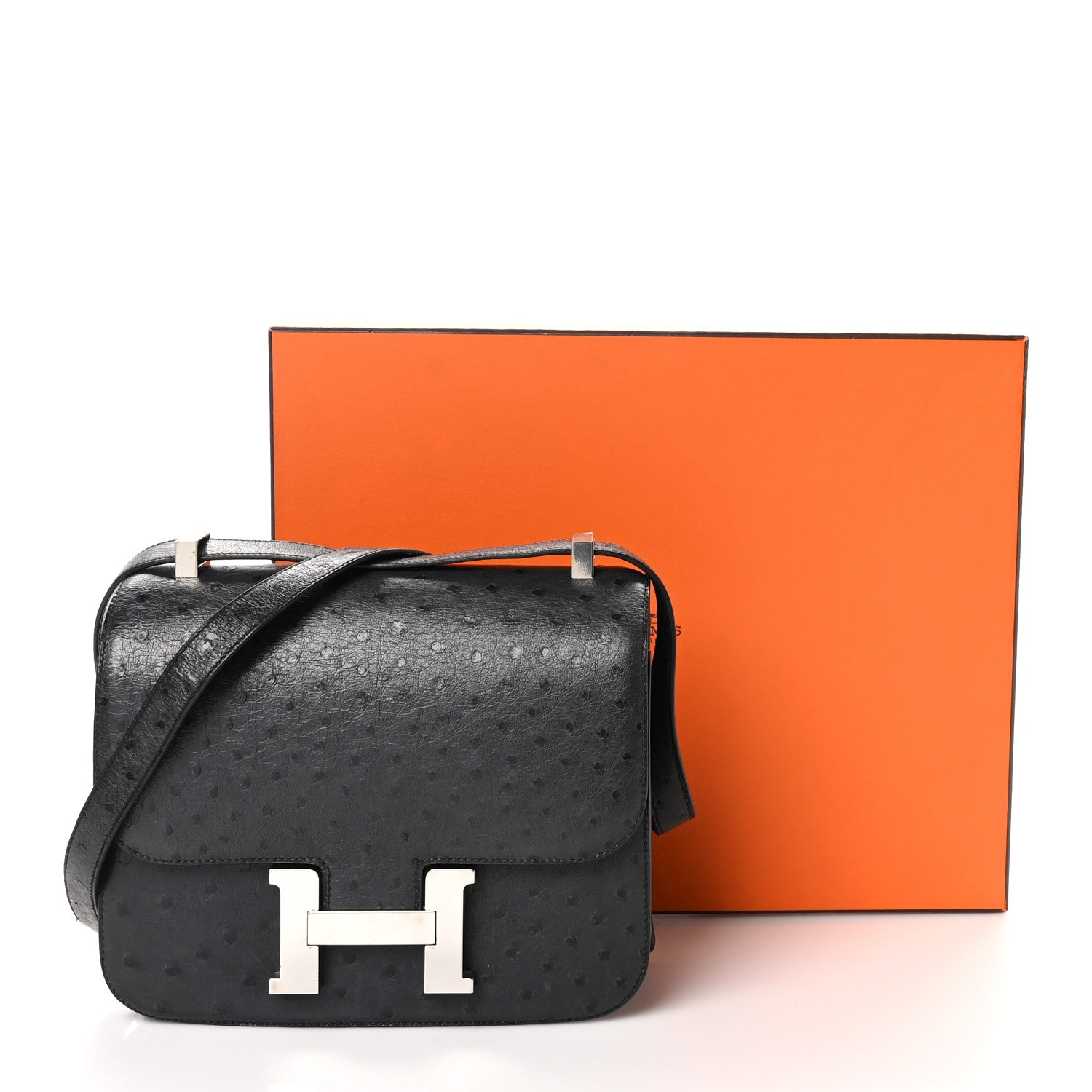 Hermes Ostrich Constance 24 Bleu Iris 13 of 13