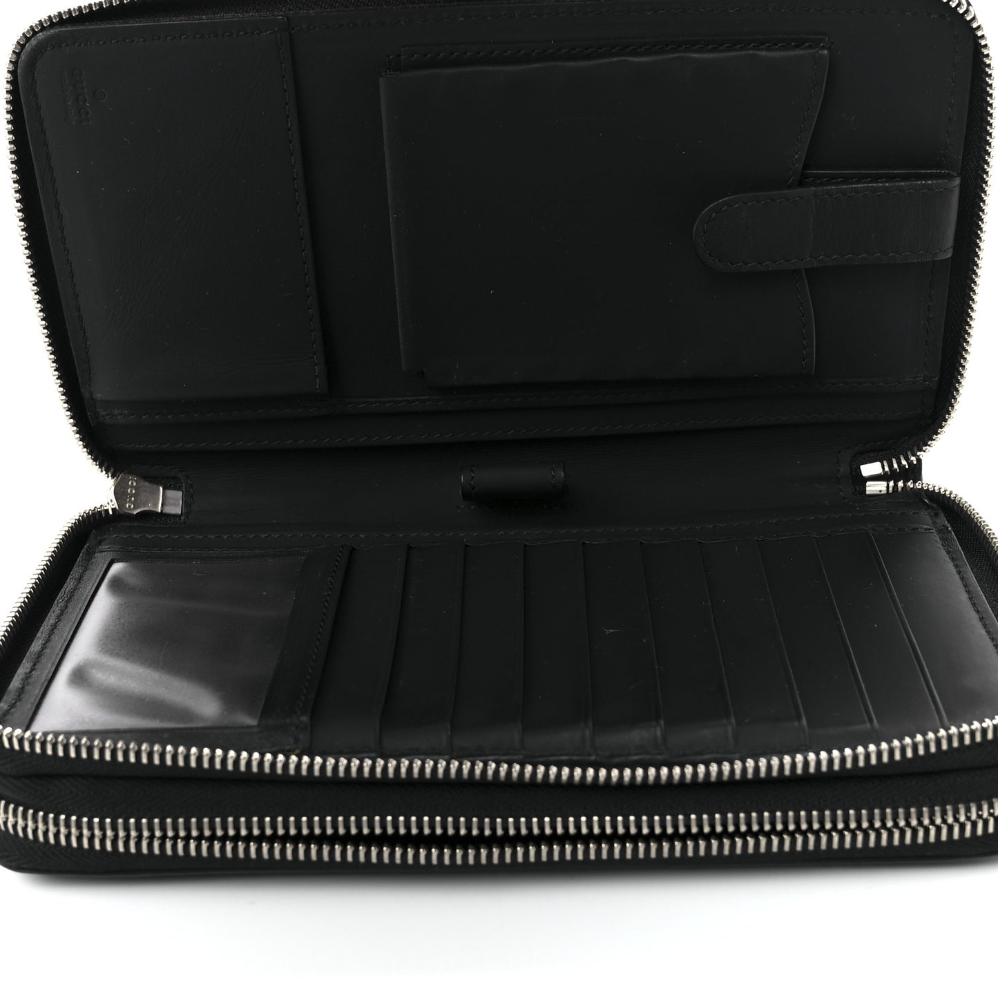 Guccissima Signature Travel Document Case Black