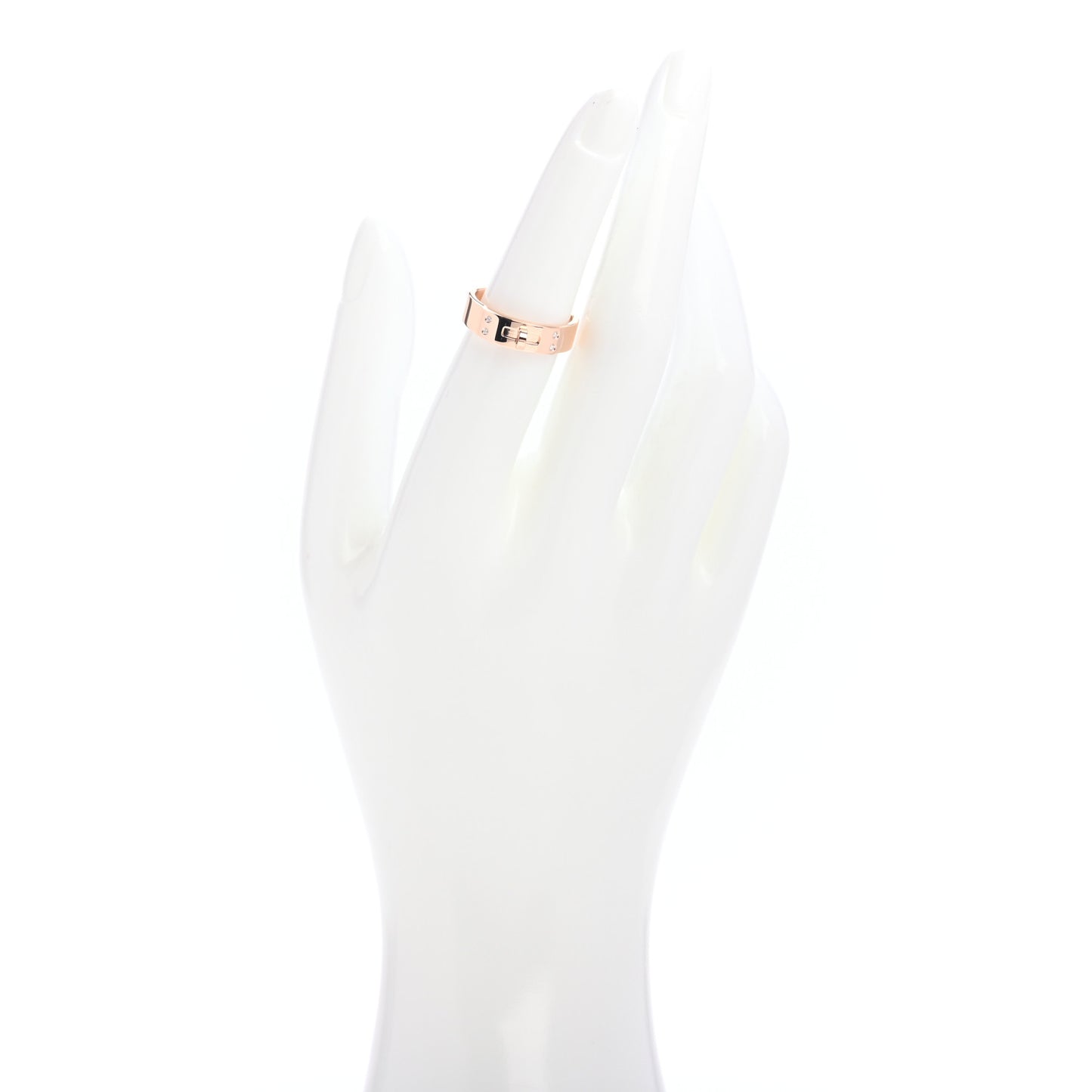 18K Rose Gold Diamond PM Kelly Ring 53 6.25