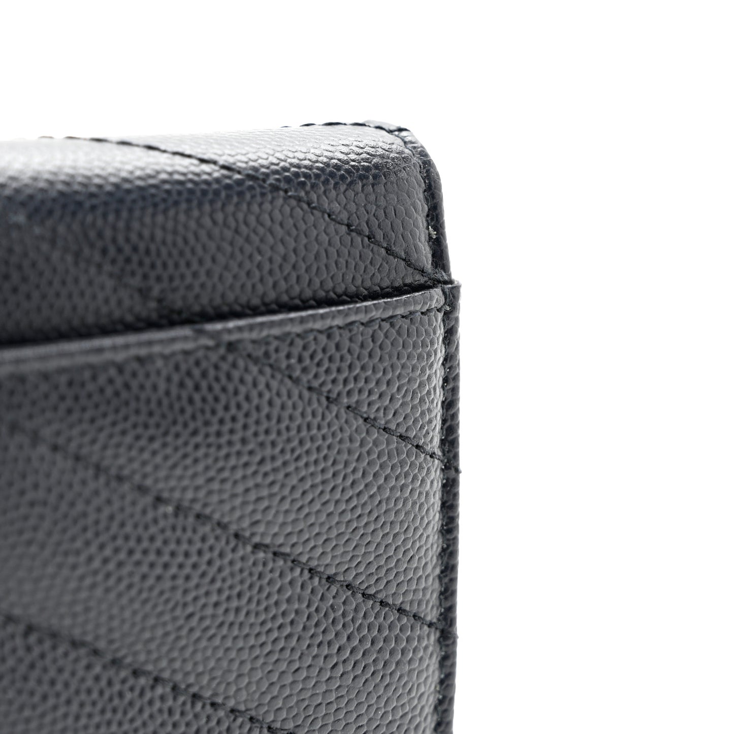 Grain De Poudre Matelasse Chevron Small Monogram Passport Case Deep Marine