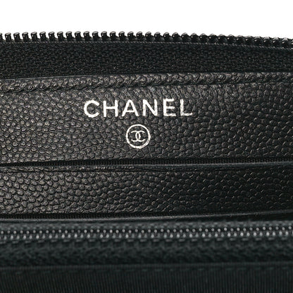 Chanel Caviar Quilted Small Boy Zip Around Wallet So Black 6 of 10