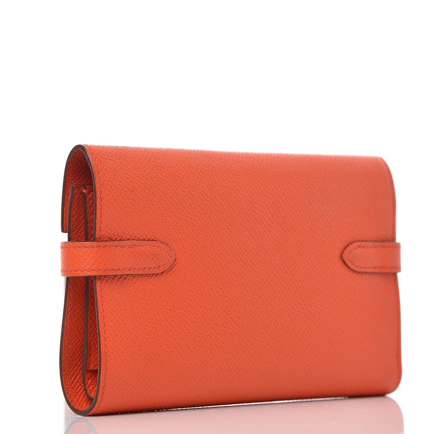 Hermes Epsom Medium Kelly Wallet Orange Poppy 3 of 10