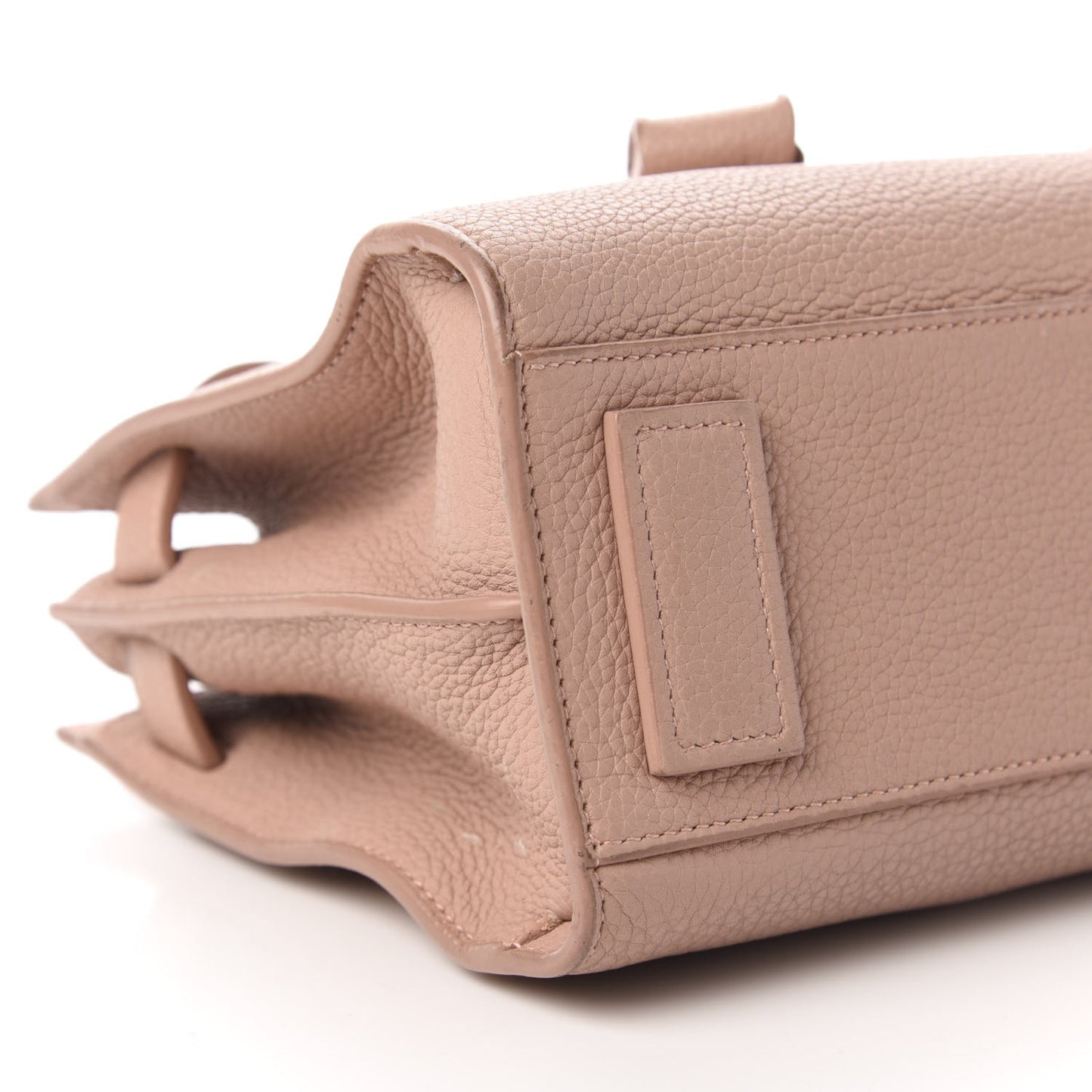 Grained Calfskin Nano Sac De Jour Souple Nude