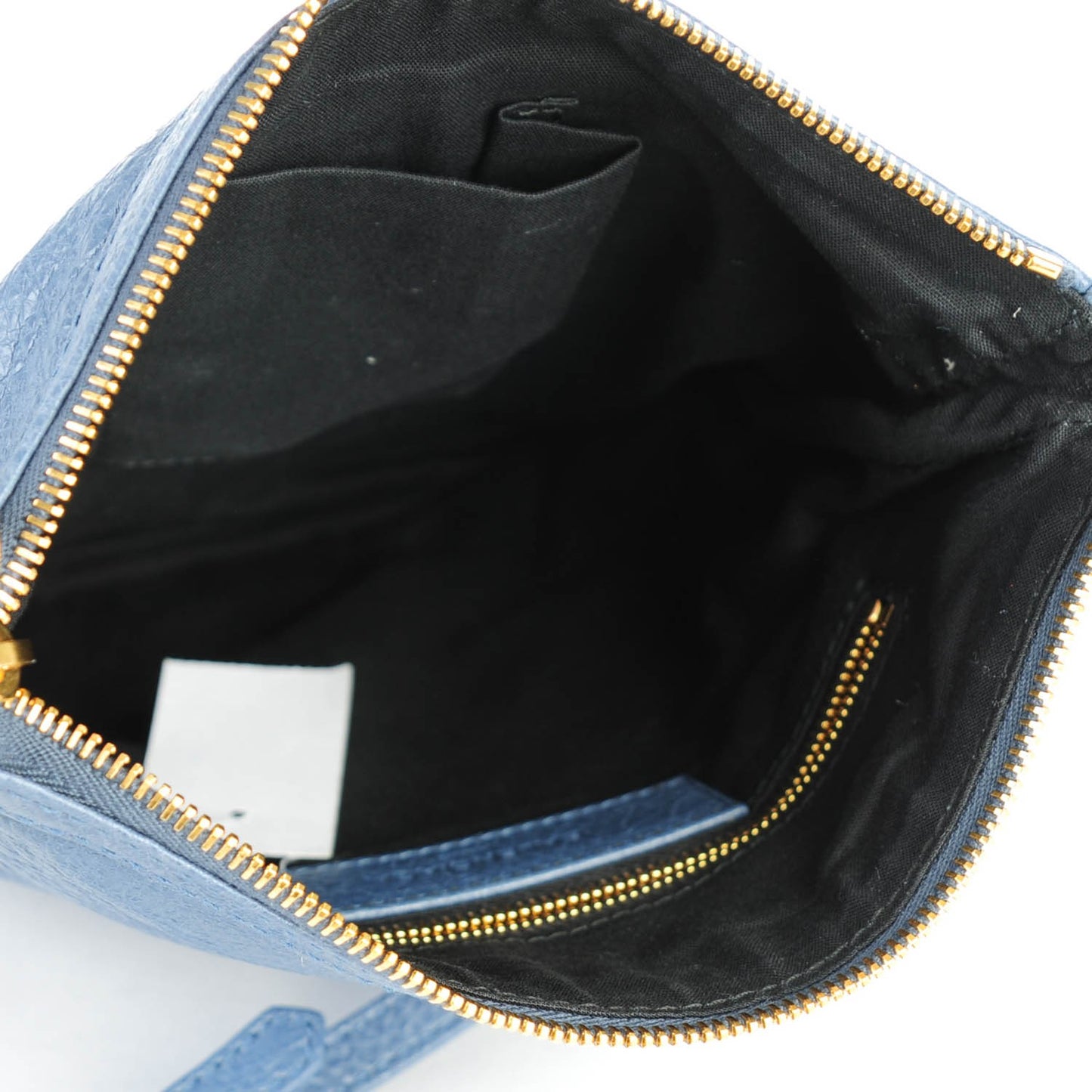 Agneau Giant 12 Gold Hardware Flat Crossbody Bleu Persan