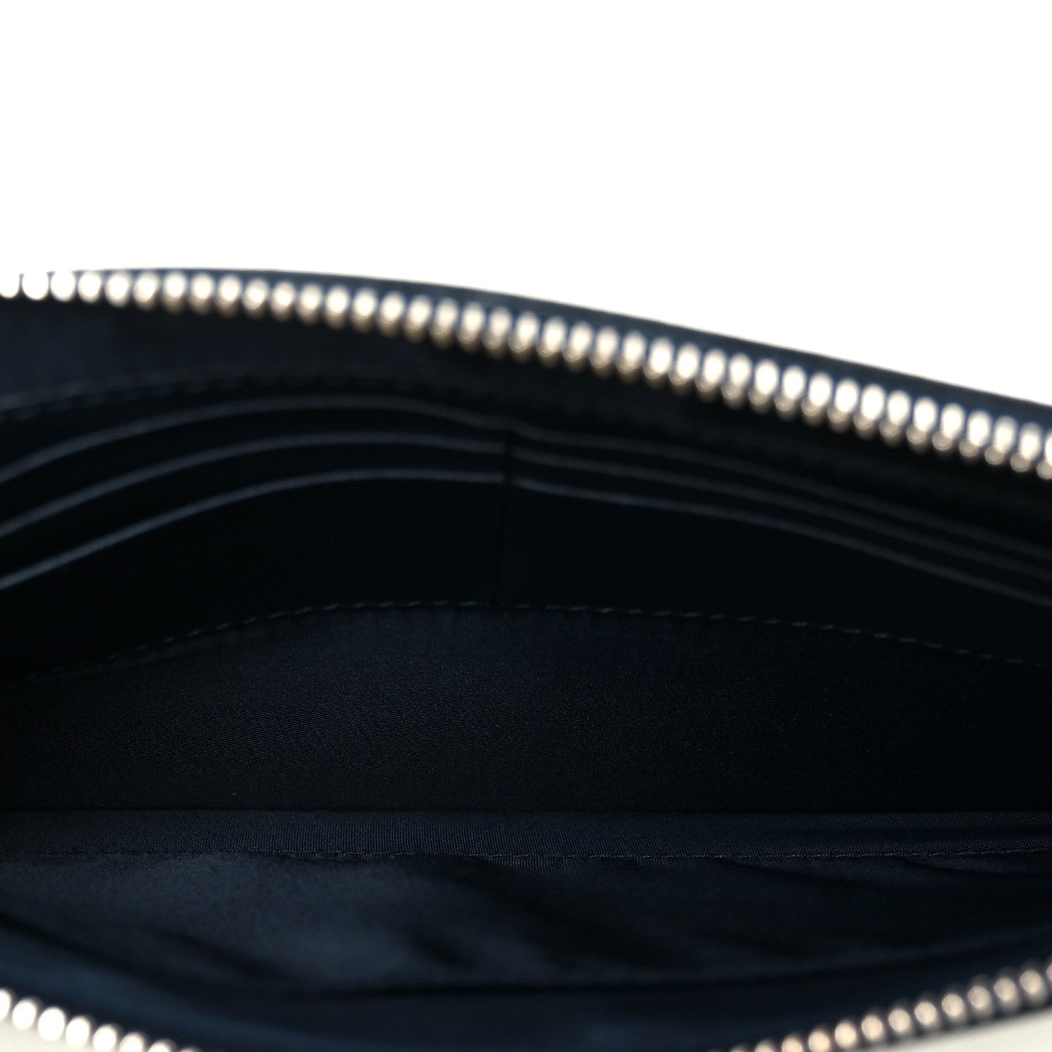 Gucci GG Supreme Monogram Blooms Small Zip Wristlet Pouch Beige Blue Black 5 of 8