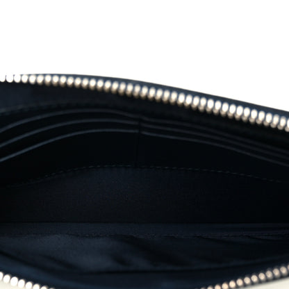 Gucci GG Supreme Monogram Blooms Small Zip Wristlet Pouch Beige Blue Black 5 of 8