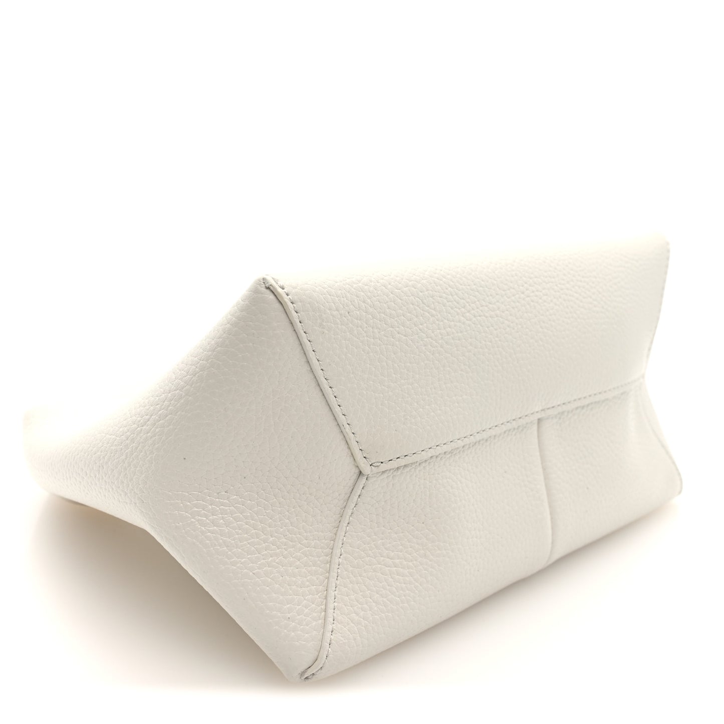 Grained Calfskin Mini The Sack Bag White