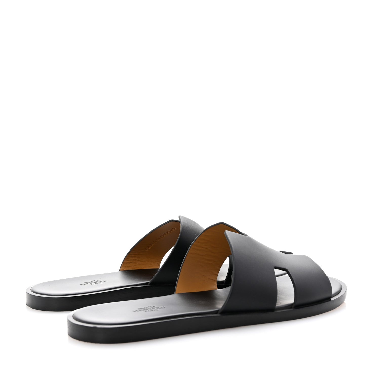 Calfskin Mens Izmir Sandals 44 Black