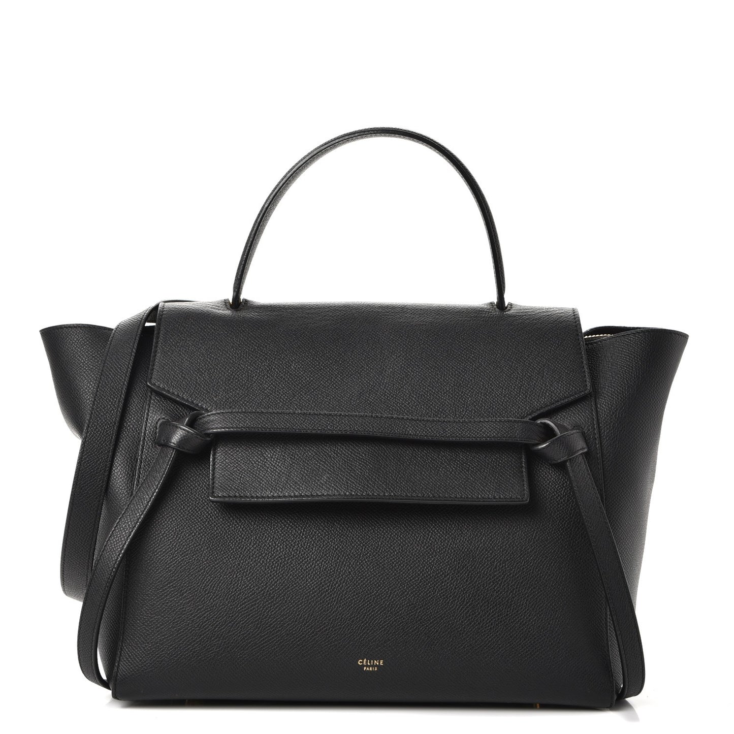 Grained Calfskin Mini Belt Bag Black