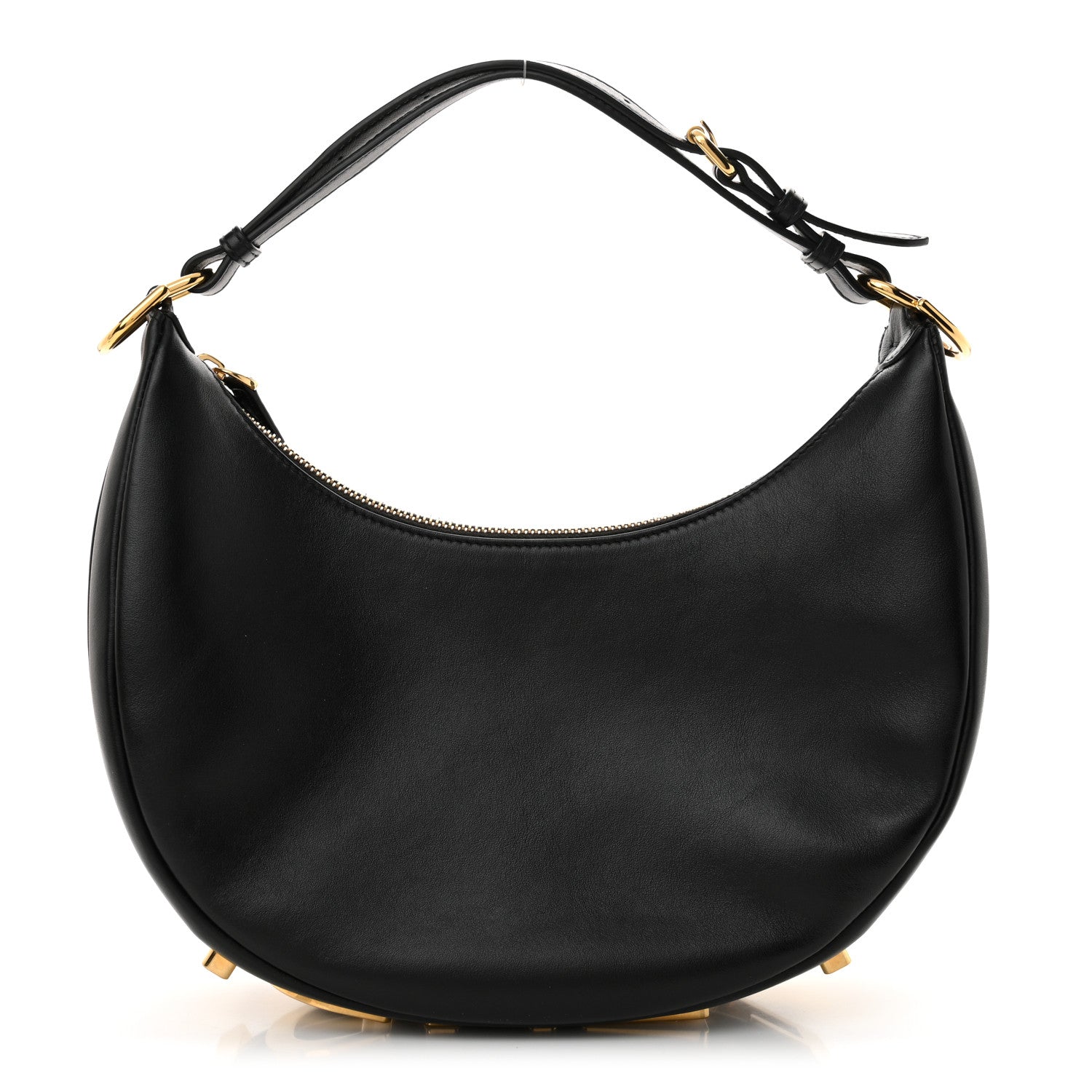 Fendi Vitello Grace Matte Small Fendigraphy Hobo Bag Black 1 of 13