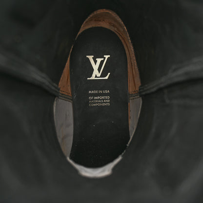 Louis Vuitton Calfskin LV Texan Mens Rider Boots 10.5 Black Silver 7 of 10