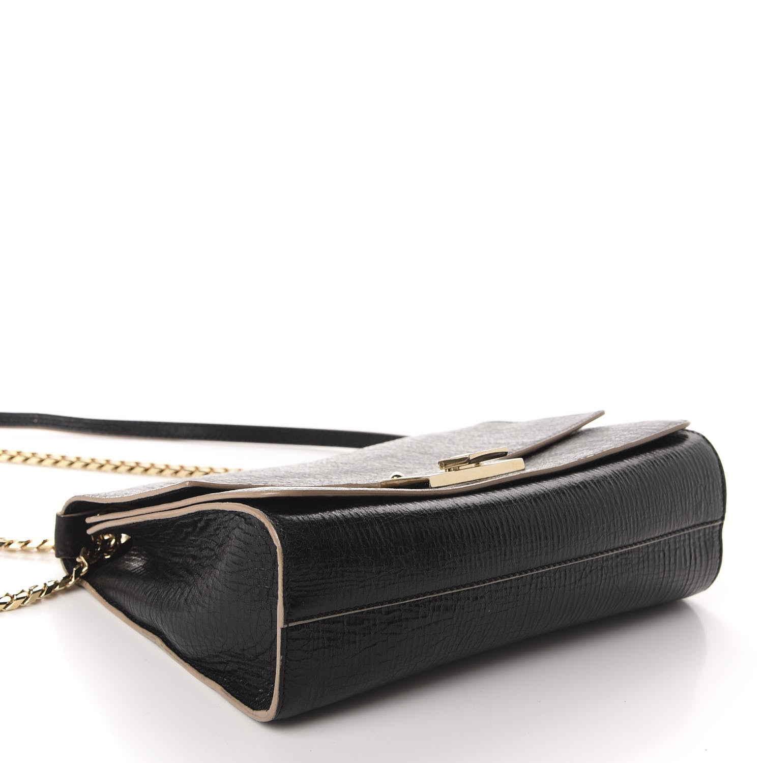 Jimmy Choo Washed Crinkled Calfskin Rebel Shoulder Bag Black 4 of 9