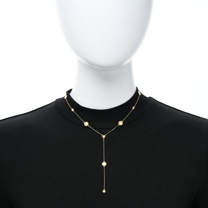 Roberto Coin 18K Yellow Gold Diamond Barocco Braid Y Drop Necklace 3 of 4