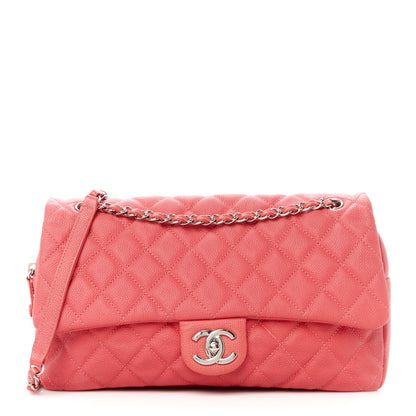 Chanel Caviar Quilted Jumbo Easy Flap Coral 1 of 11