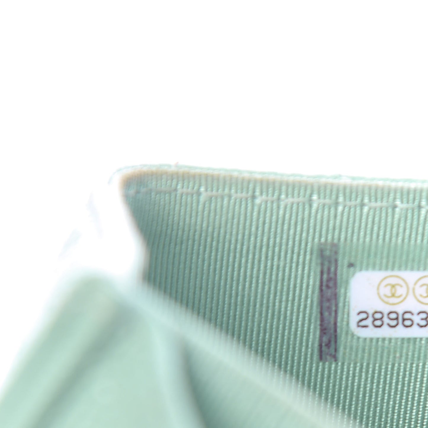Caviar Quilted Flap Card Holder Wallet Light Blue