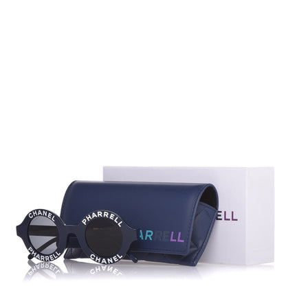 Chanel x Pharrell Williams Round 19mm Sunglasses Indigo Gris 7 of 7