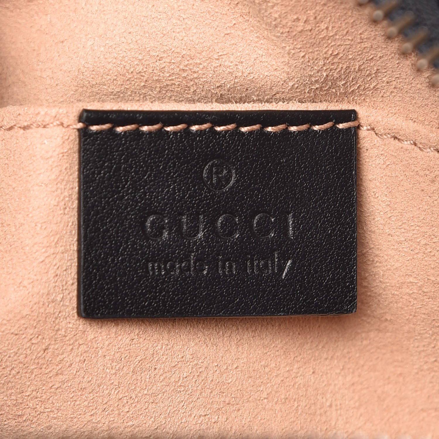 Gucci Calfskin Matelasse Mini GG Marmont Chain Shoulder Bag Black 6 of 10