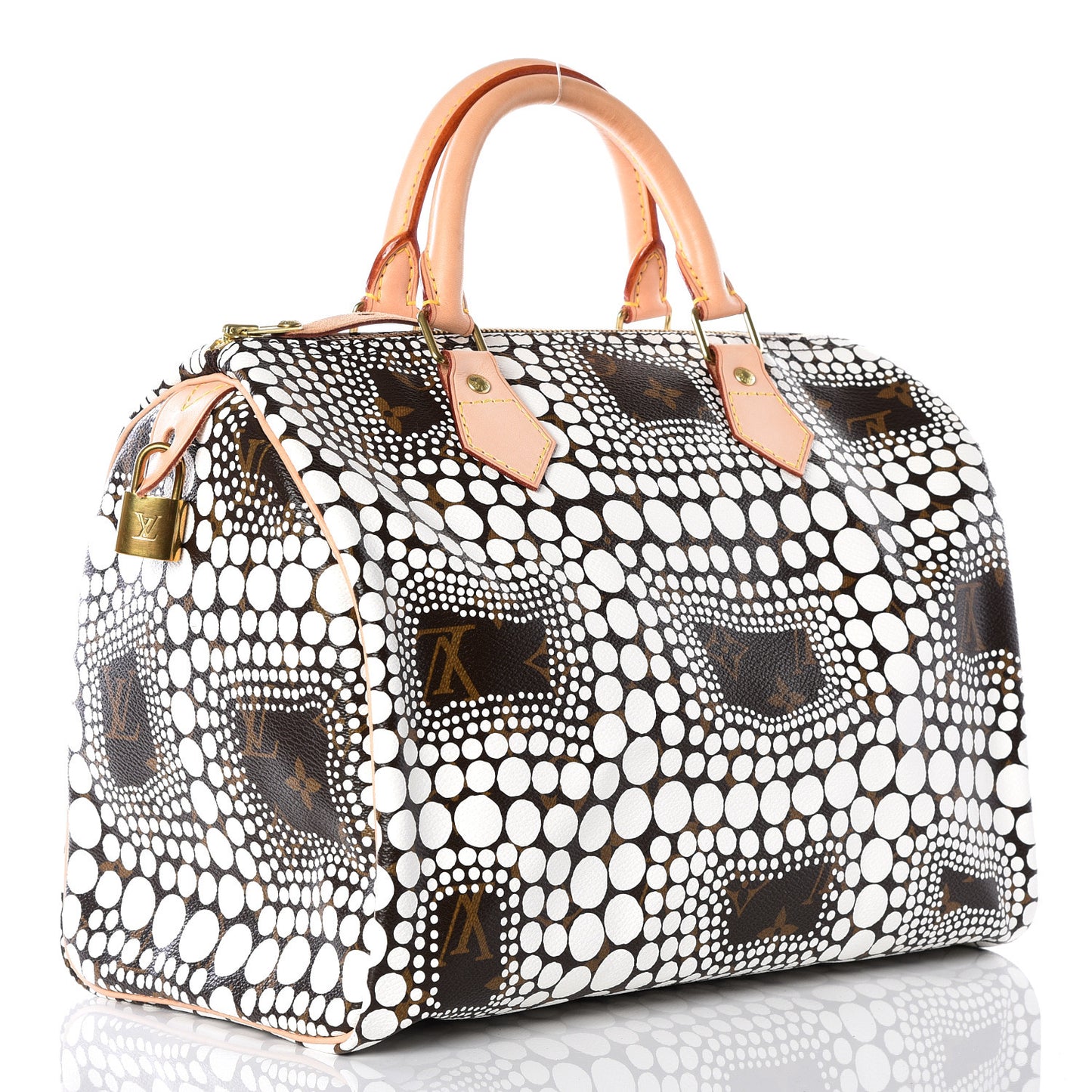 Monogram Kusama Town Speedy 30 White