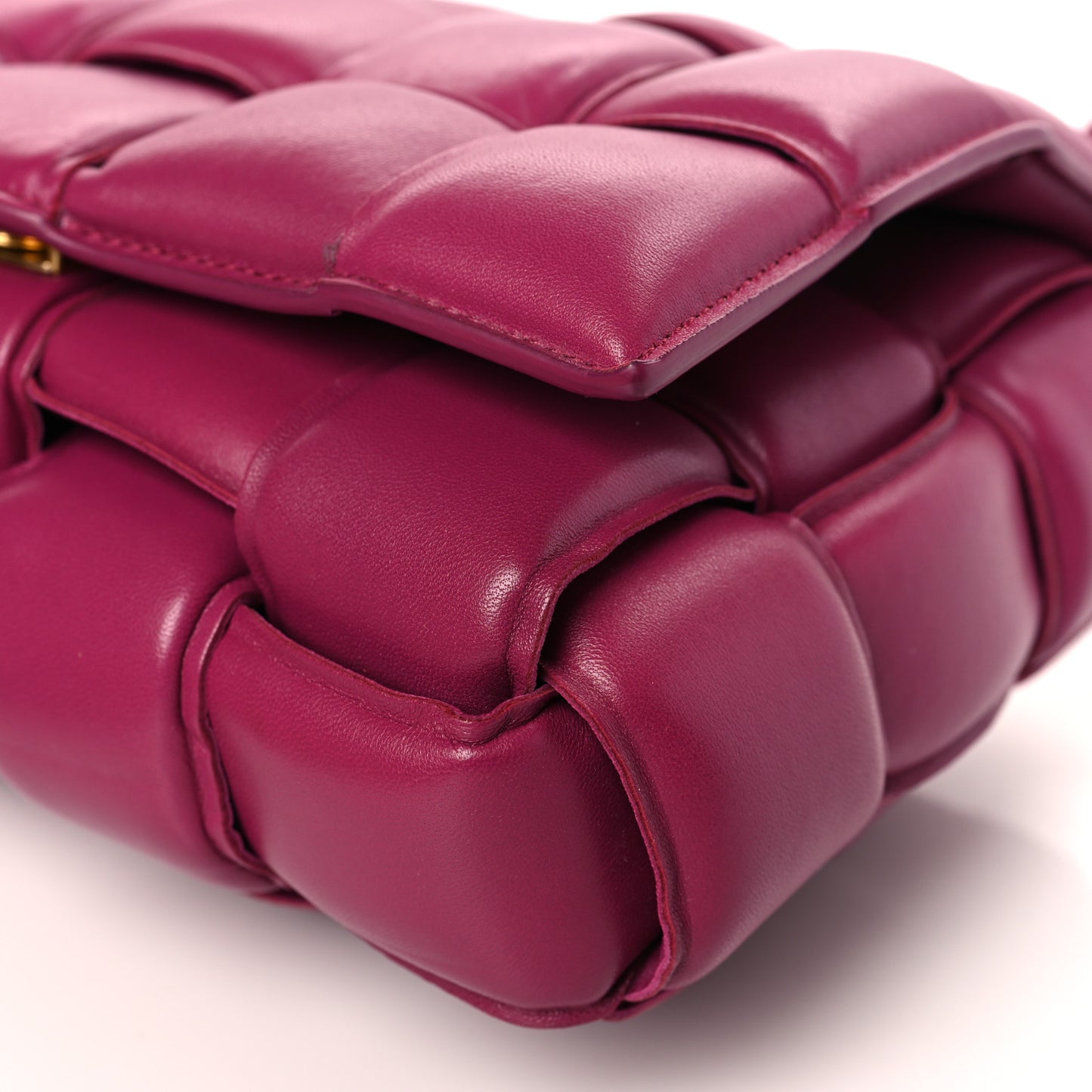 Nappa Maxi Intreccio Padded Cassette Crossbody Bag Cinnabar
