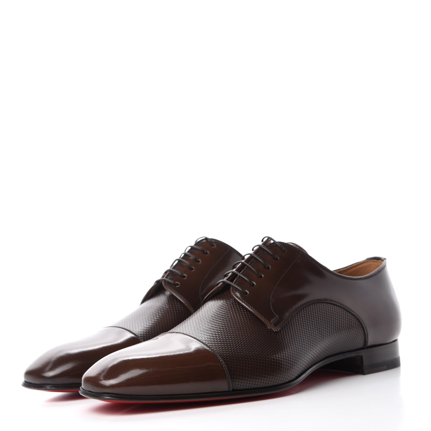 Christian Louboutin Calfskin Shadow Wash Mens Top Daviol Flat 42.5 Havane 3 of 7