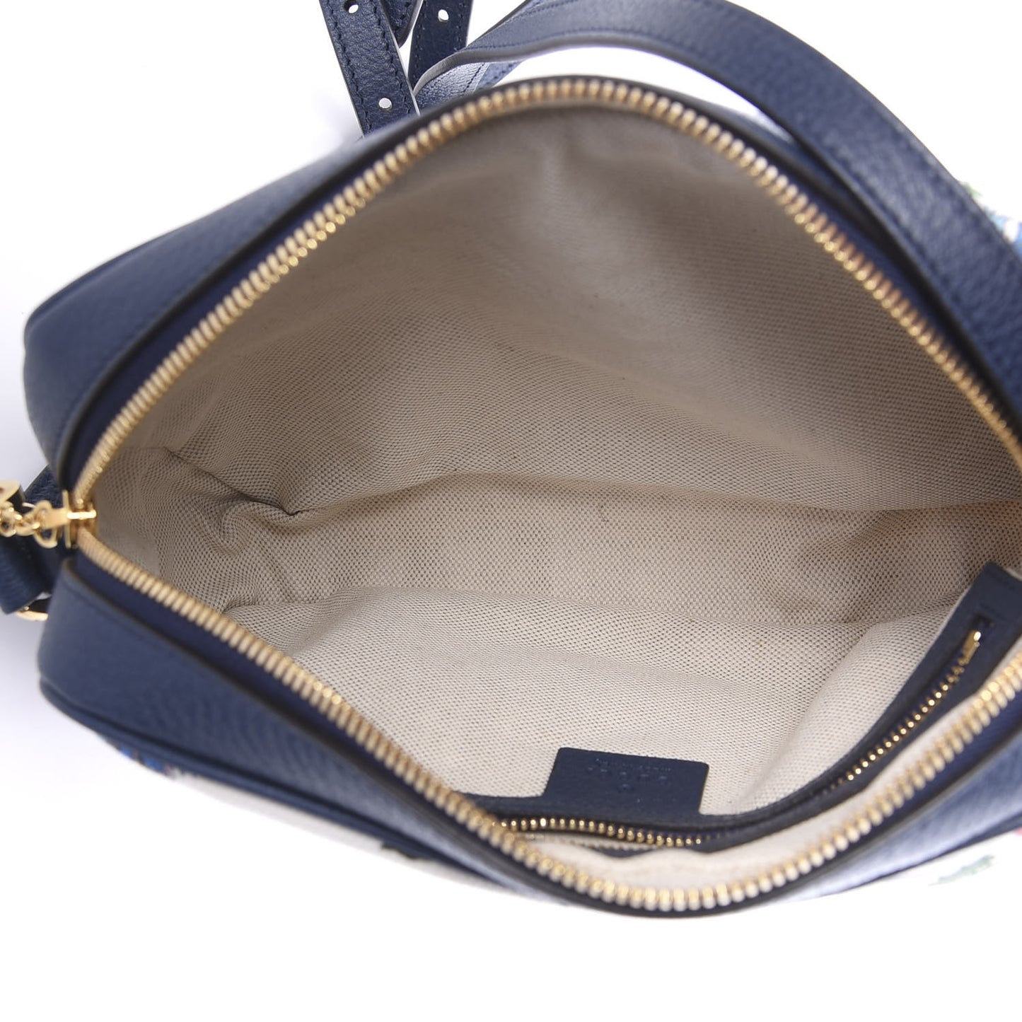 Canvas Flora Floral Shoulder Bag White Blue Agata Mulitcolor