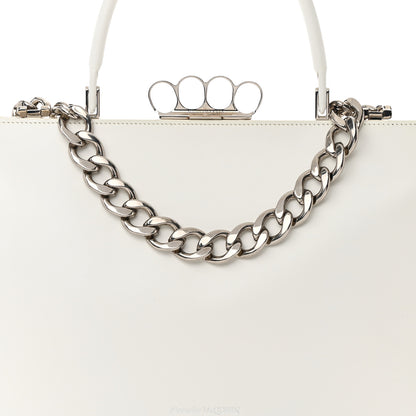 Alexander McQueen Calfskin Four Ring Frame Tote White 9 of 16