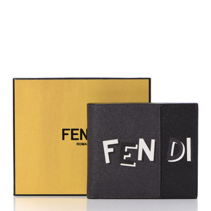 Fendi Vitello Elite Century Shadow Logo Bi-Fold Wallet Asfalto Sunflower 7 of 7