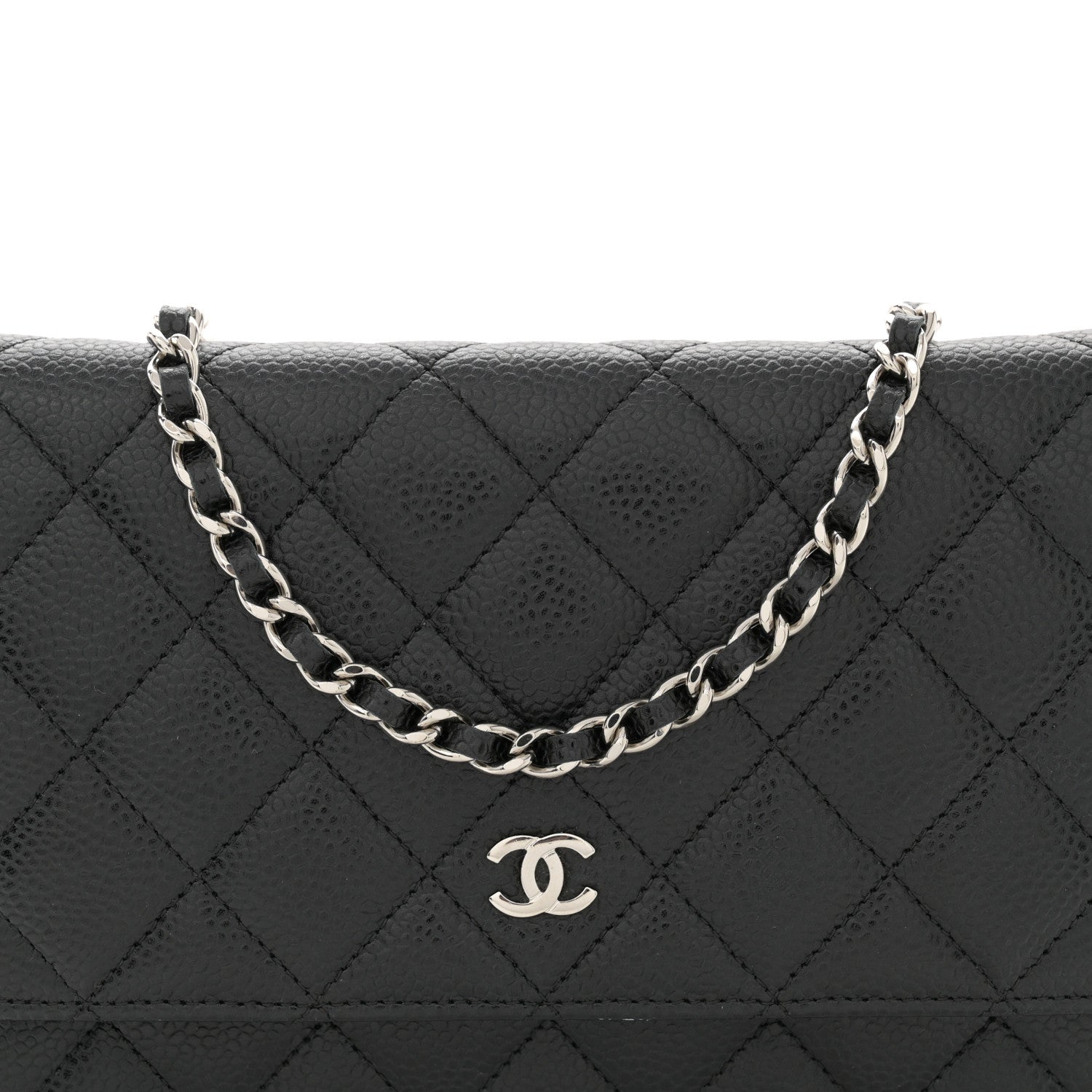 Chanel Caviar Quilted Wallet on Chain WOC Black 9 of 12