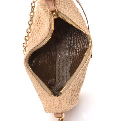 Prada Yarn Raffia Effect Crochet Re-Edition 2005 Shoulder Bag Naturale 7 of 13