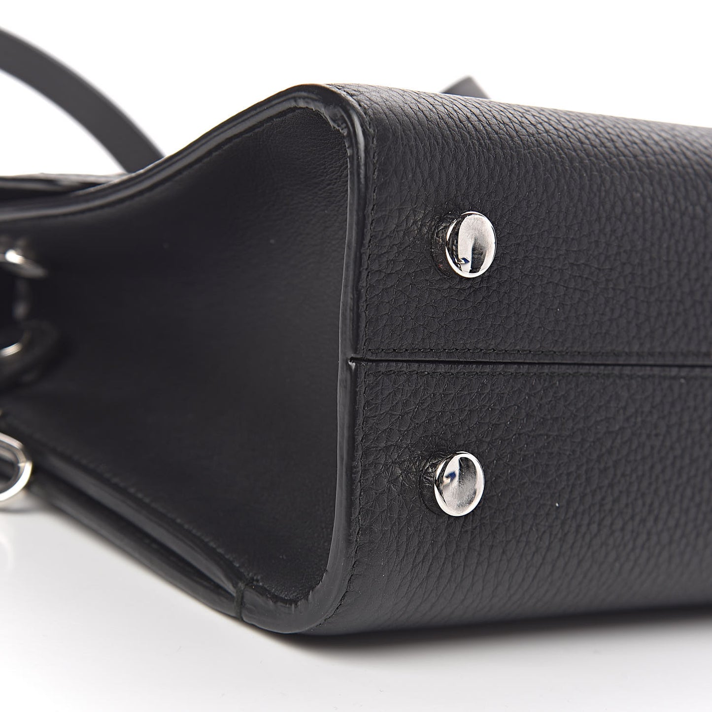 Grained Calfskin Mini Diorever Flap Black