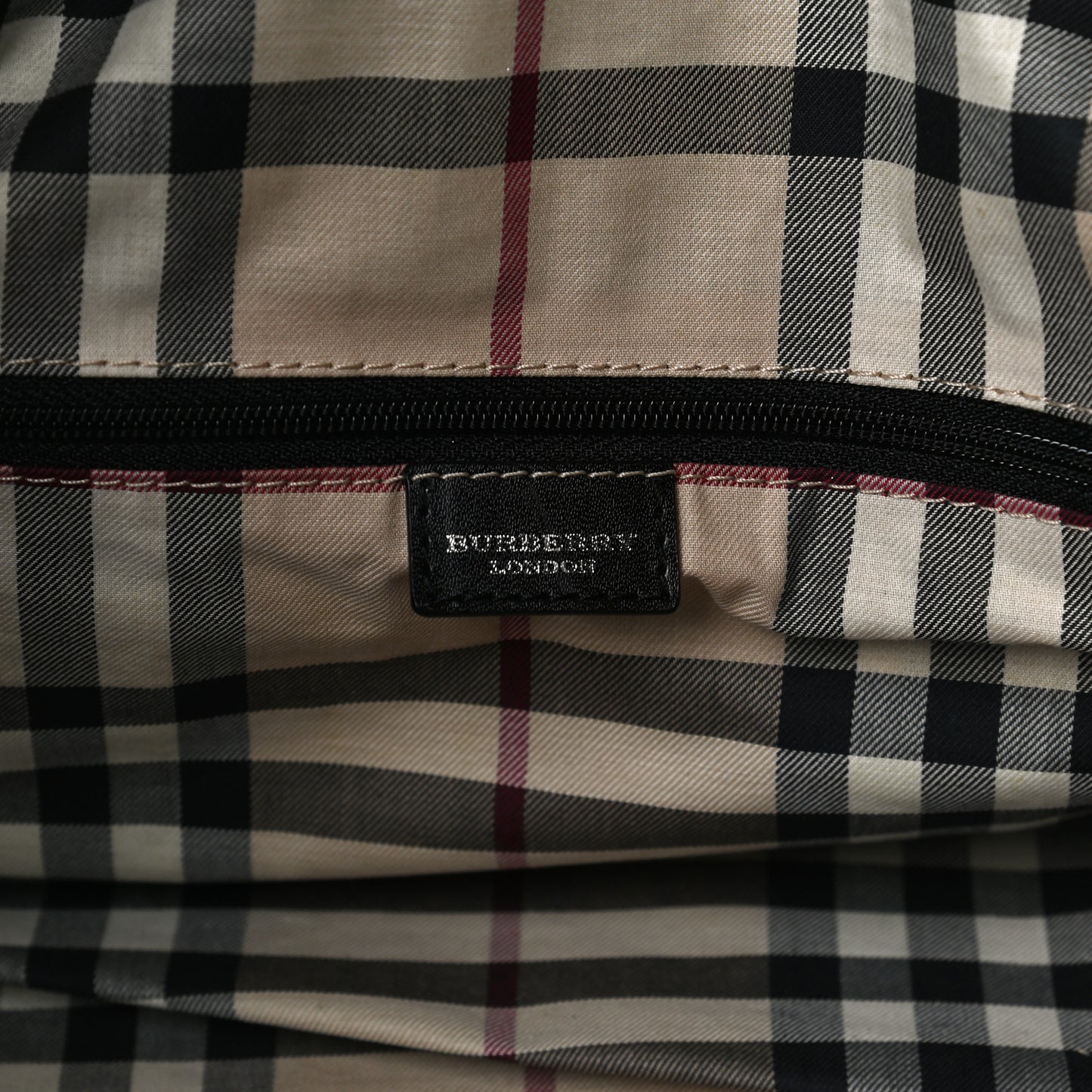 Calfskin Check Duffle Bag Black