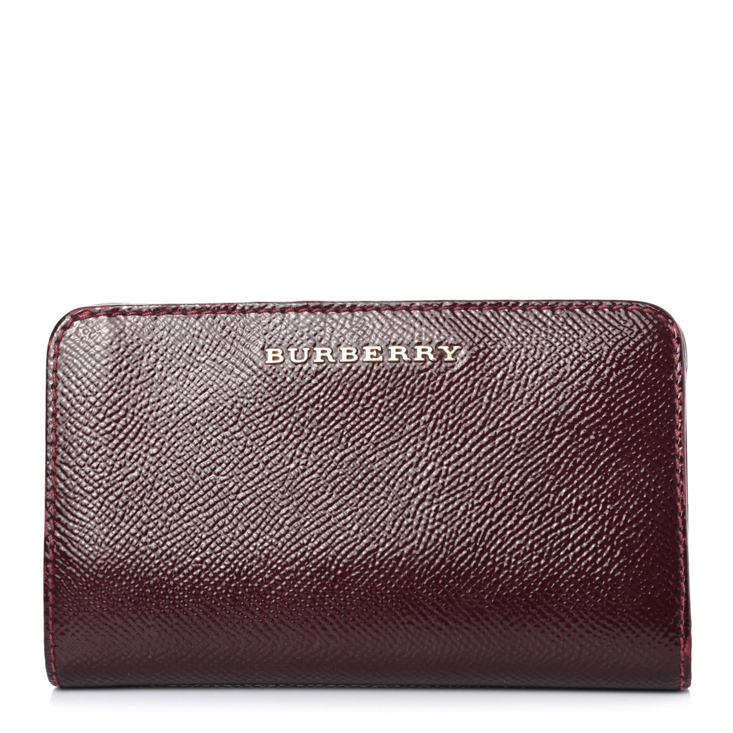 Patent London Bi-Fold Compact Wallet Burgundy