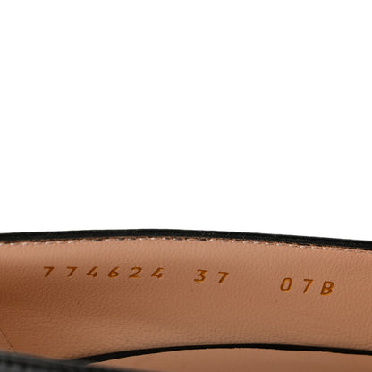 Gucci Malaga Kid Horsebit 75mm Pumps 37 Black 9 of 10