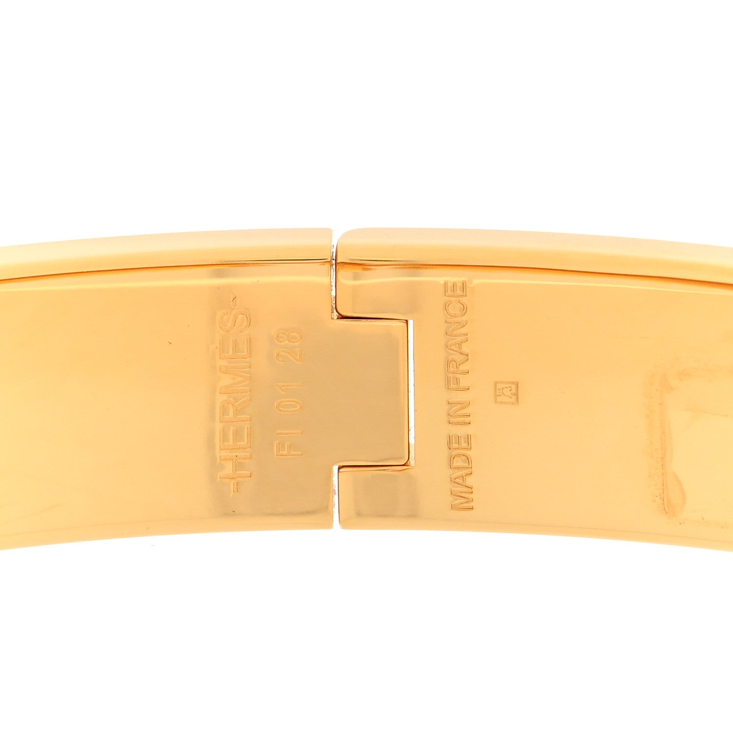 Hermes Enamel Narrow Clic Clac H Bracelet GM White 4 of 5