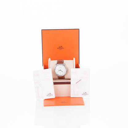 Hermes Stainless Steel Barenia 41mm Arceau Quartz Watch Fauve 5 of 5