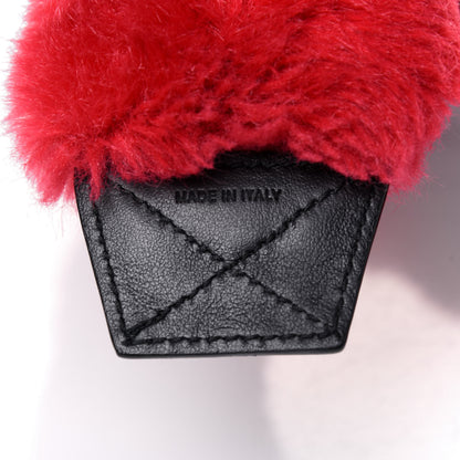 Givenchy Faux Fur Logo Bag Strap Red 3 of 4