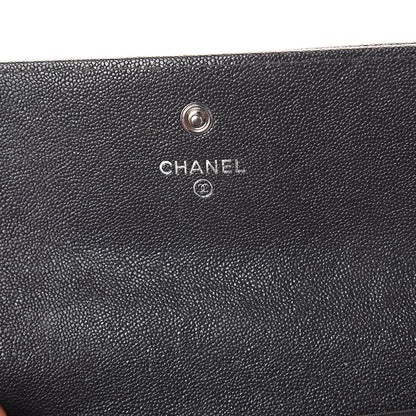 Chanel Metallic Caviar Quilted Boy Flap Wallet Black 5 of 7