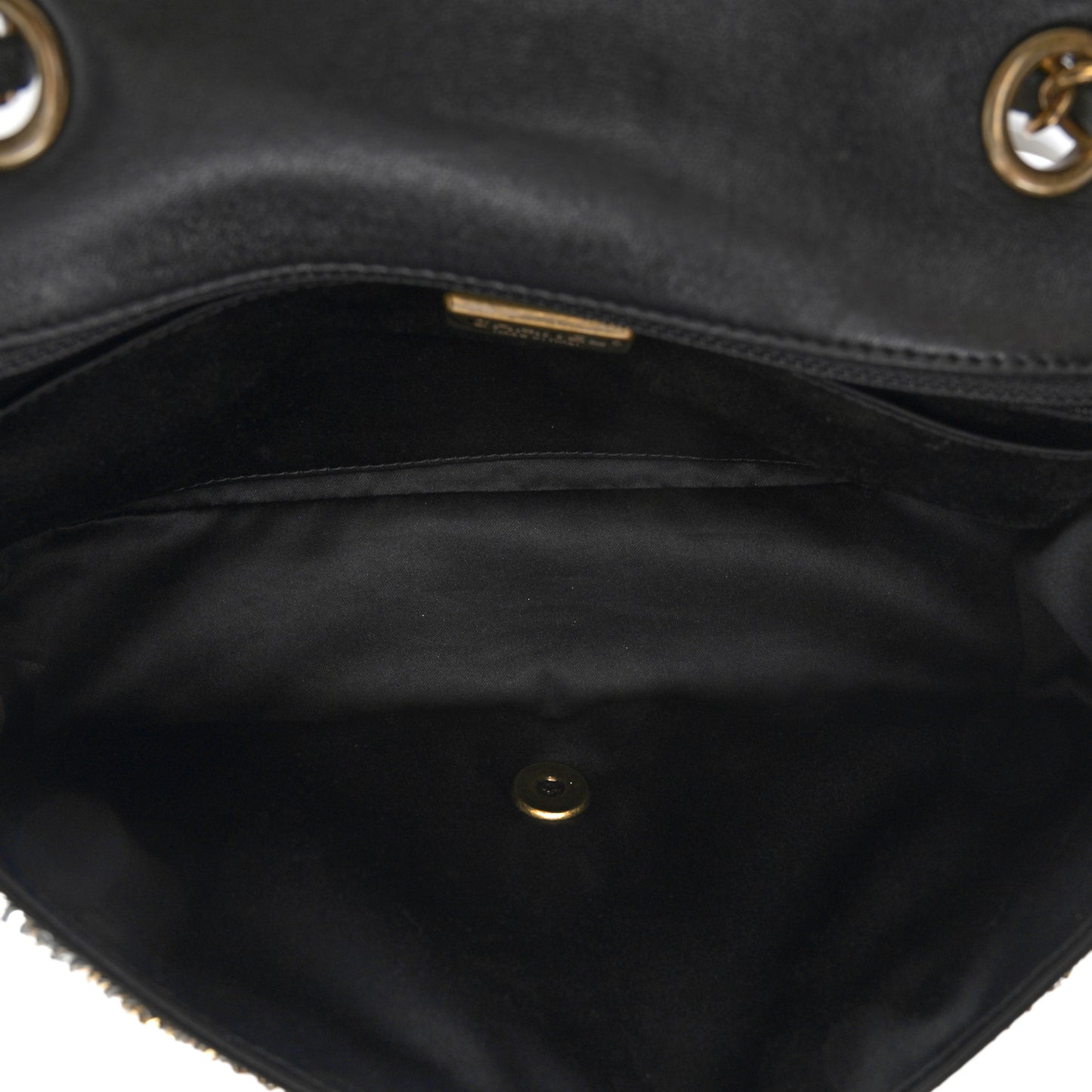 Sequin Medium Single Flap Silver Gold