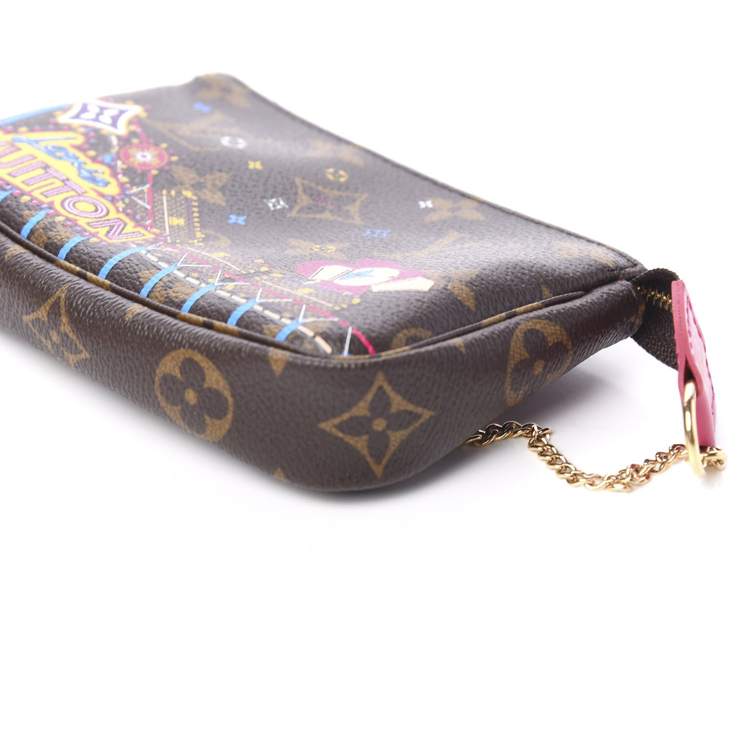 Louis Vuitton Monogram 2020 Christmas Animation Roller Coaster Mini Pochette Accessories Pivoine 8 of 9
