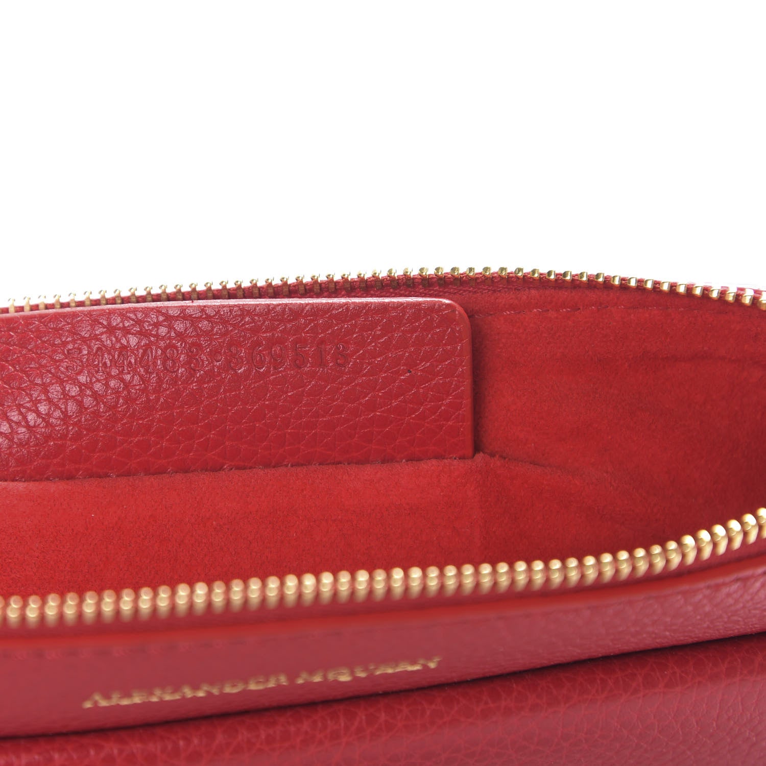 Alexander McQueen Calfskin Zipped Pouch Red 6 of 7