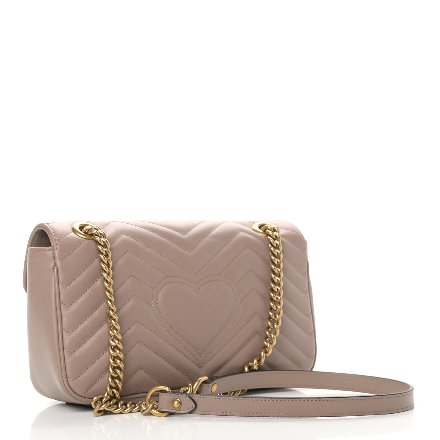 Calfskin Matelasse Small GG Marmont Shoulder Bag Porcelain Rose