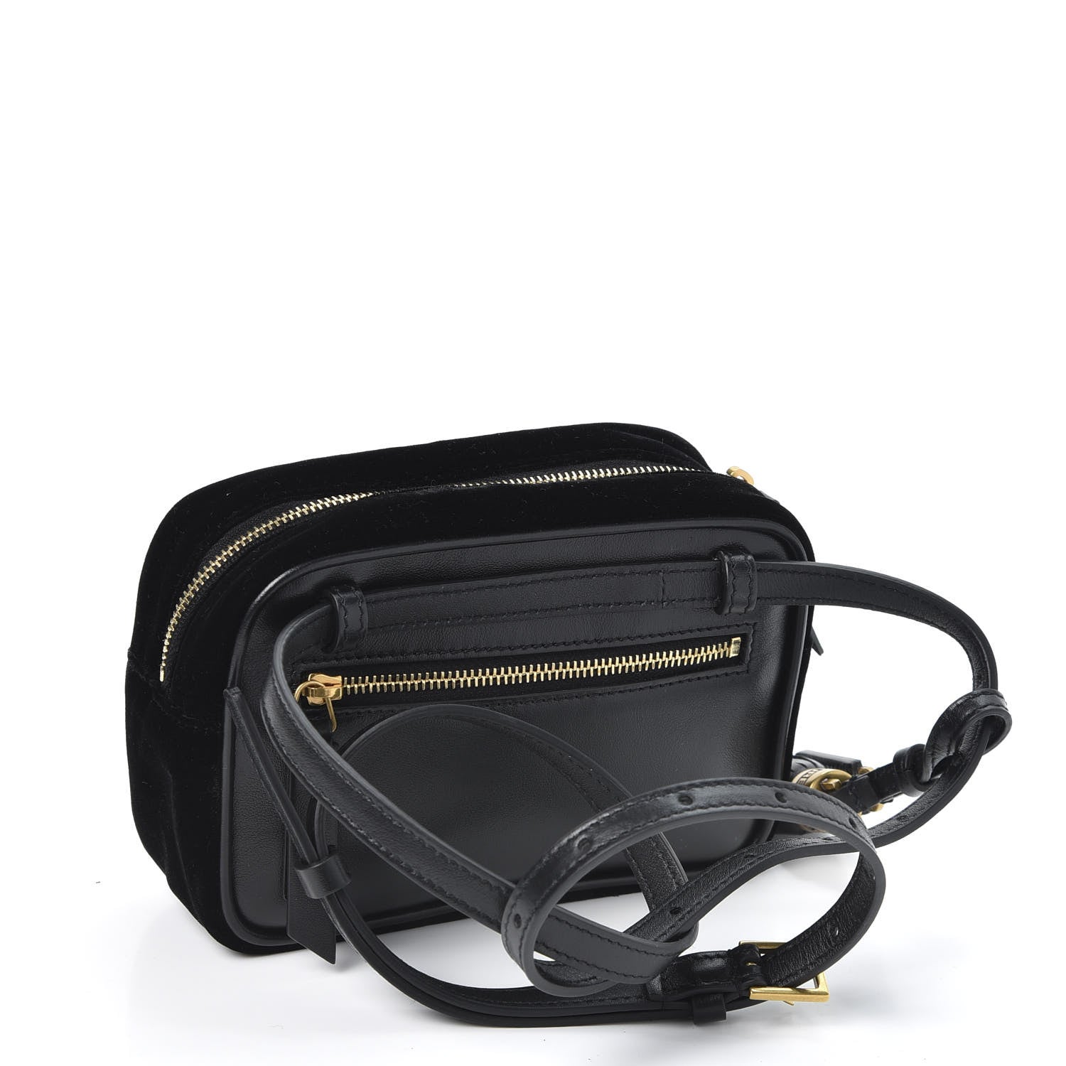 Saint Laurent Velour Matelasse Monogram Lou Belt Bag Black 2 of 9