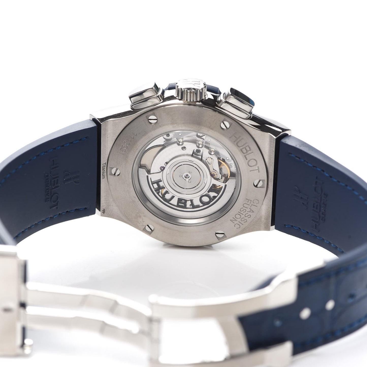 Titanium Alligator 45mm Classic Fusion Chronograph Automatic Watch Blue 521.NX.7170.LR