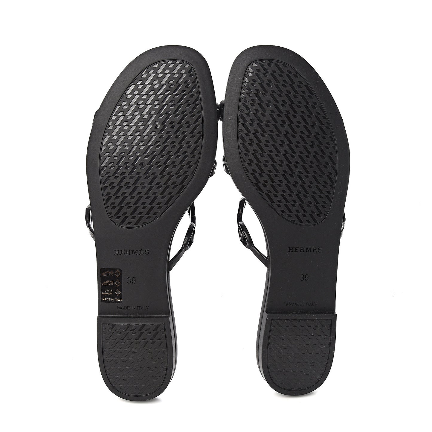 Rubber Chaine d'Ancre Rivage Sandals 39 Black